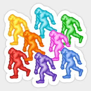 Rainbow Bigfoot Sticker